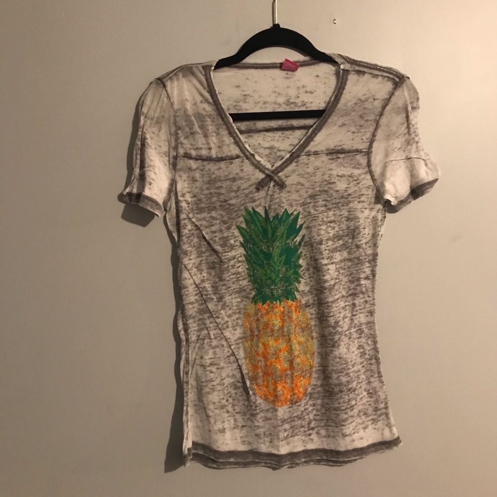 4/$25 hard candy burnout pineapple graphic tee